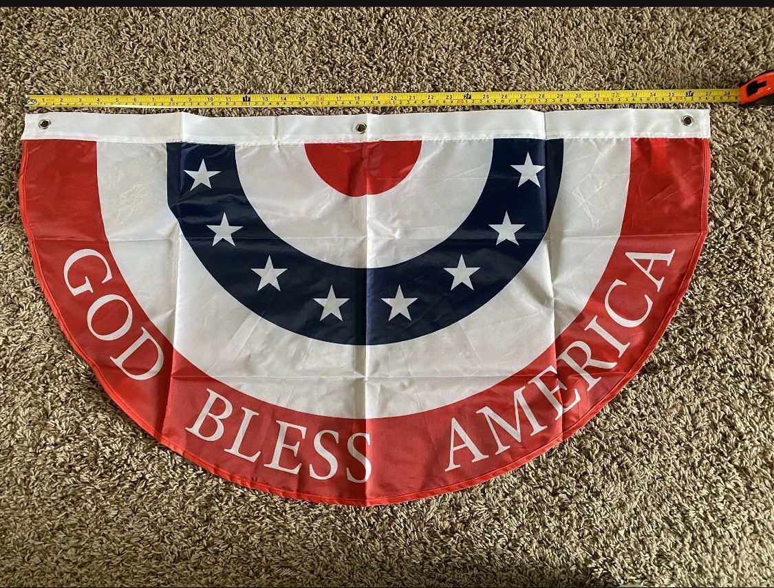 Brand New Nylon 4th Of July bunting Banners