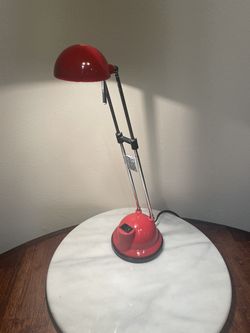 Vintage IKEA Espressivo Red Telescopic Halogen Desk Lamp Adjustable Rare Color