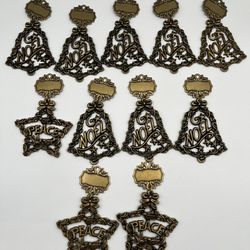 Vintage 1996 Gloria Duchin  Brass Christmas Ornaments. Set Of 11 Pieces  Thumbnail