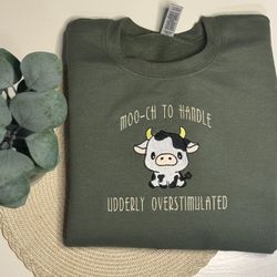Cute Cow embroidered Sweatshirt 