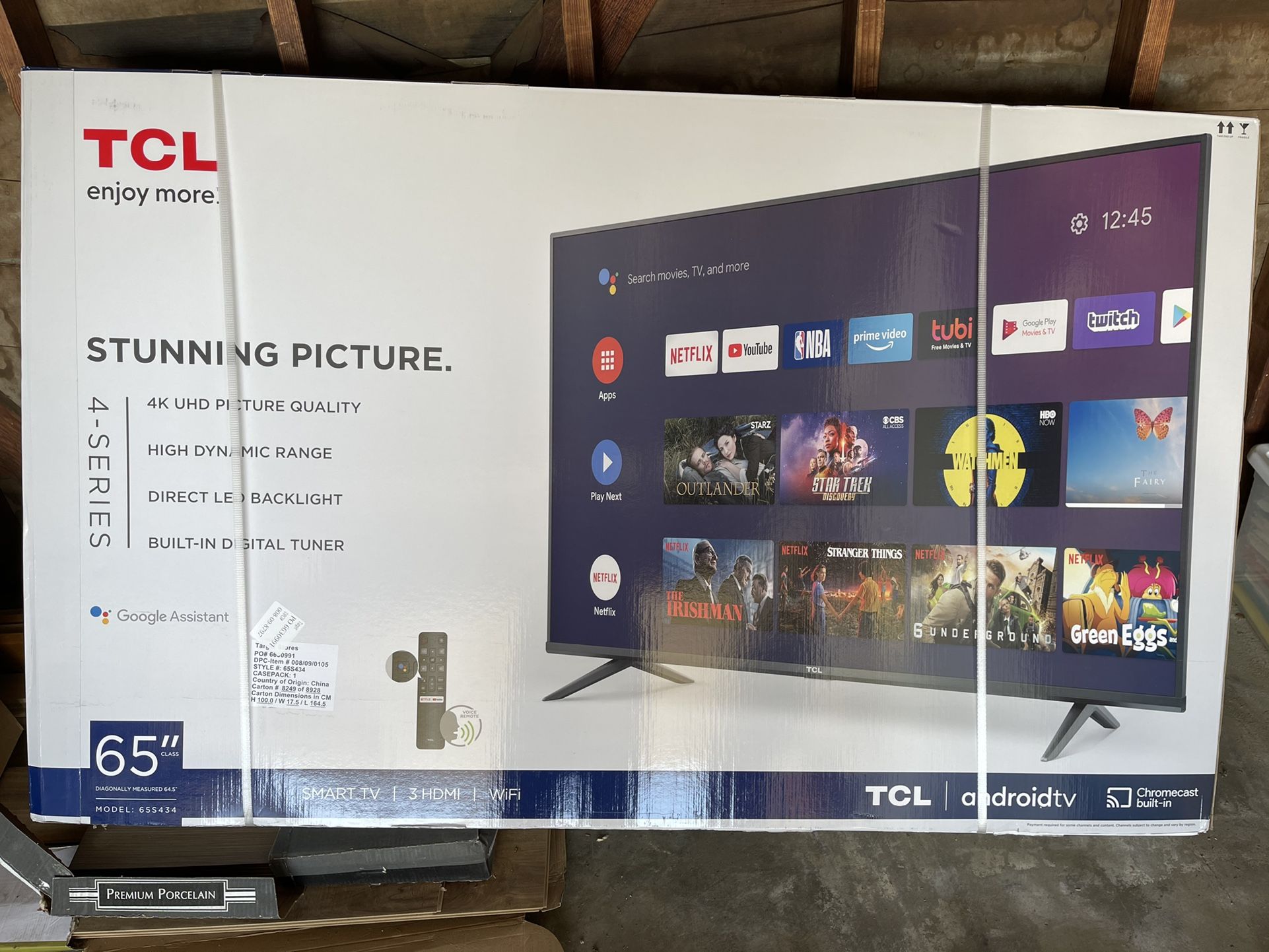 TCL 65" Class 4-Series 4K UHD HDR Smart Android TV – 65S434