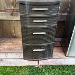 Brown Sterilite Four Drawer Plastic Storage 