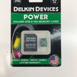 Delkin Device Power Micro SD V90 64gb Brand New 
