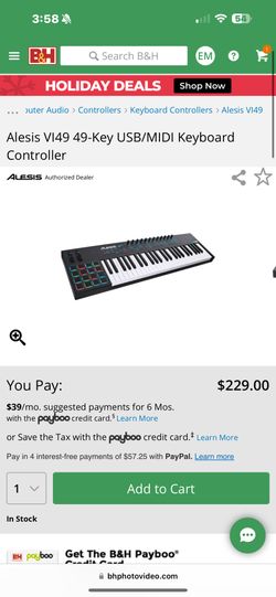 Alesis VI49 USB/MIDI Keyboard Controller
