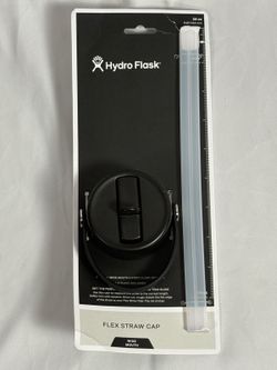 Hydro Flask Wide Mouth Flex Straw Cap Black NWT