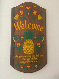 Home Welcome sign