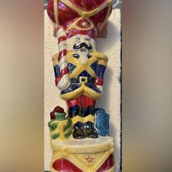 Vintage 2003 Christopher Radko Nutcracker Dandy Candleholder in Red and Gold