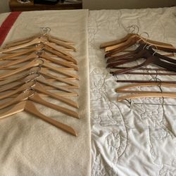 Assorted Wooden Hangars