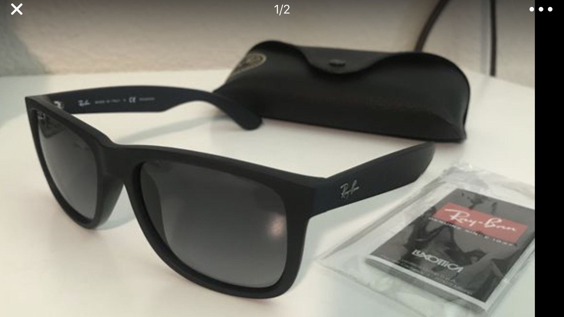 RayBan Justin polarized authentic. Medium frame
