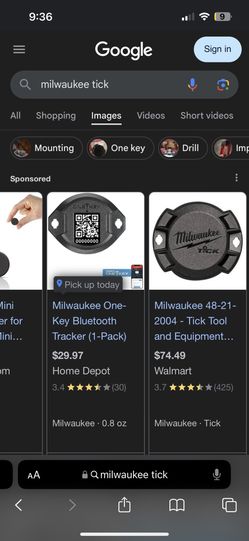 Milwaukee Tick, Tracking Device