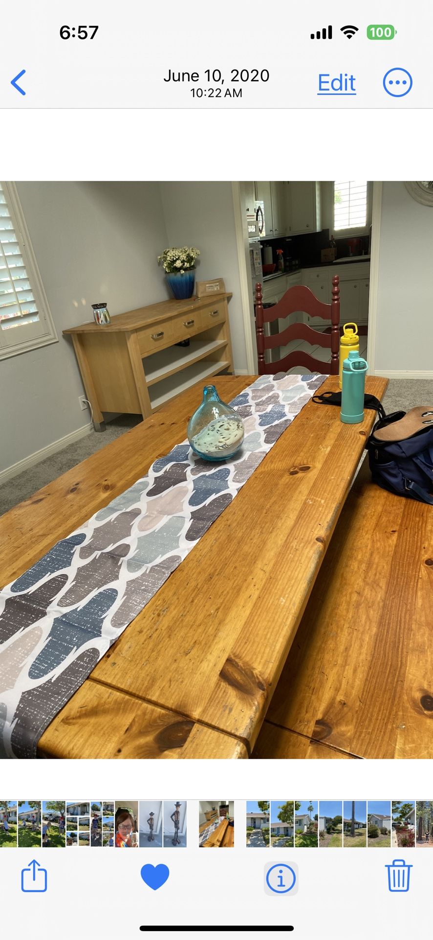Ethan Allen Pine Trestle Table/2 Benches for Sale in Murrieta, CA OfferUp