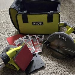 Ryobi Cordless Skill Saw and Cordless Sander