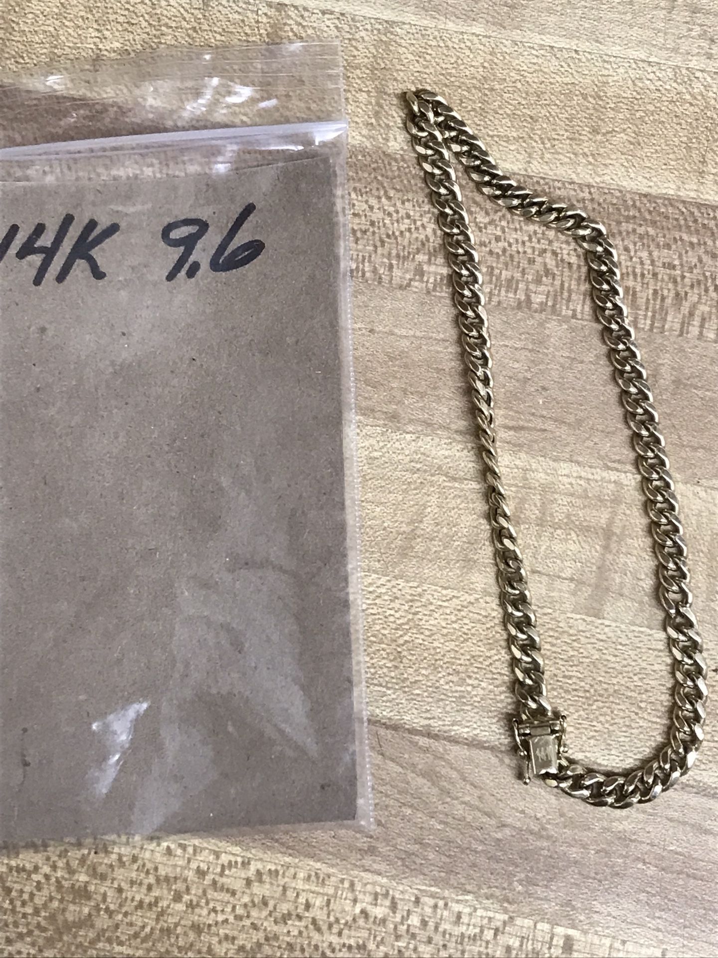 14k Cuban Anklet/kids Chain 