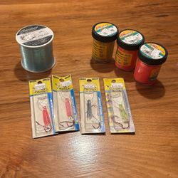 Fishing Lures And Power Bait And Nylon Line