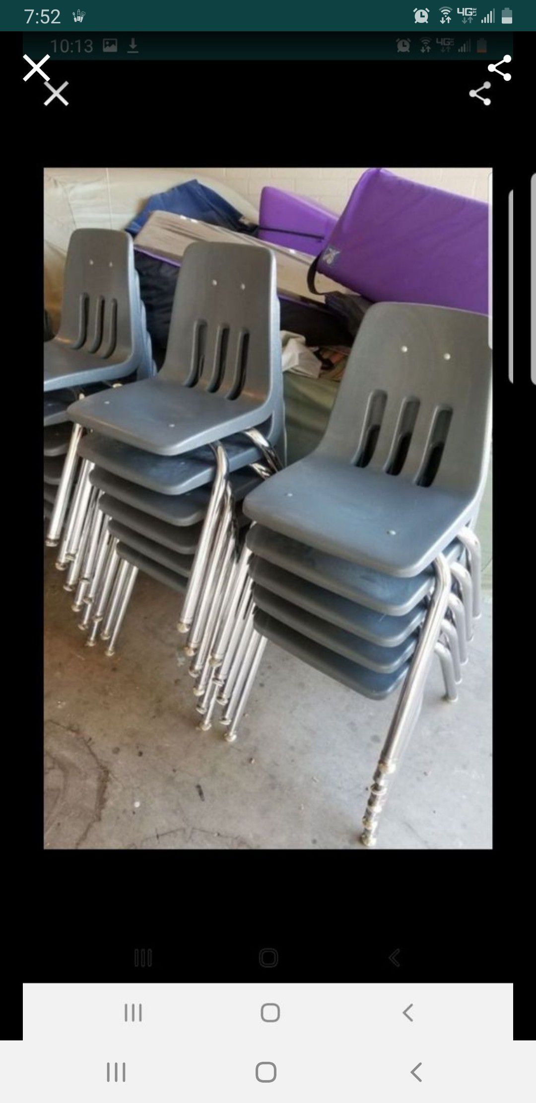 10 Gray kids Professional Quality Heavy duty daycare home schooling homeschooling preschool or school chairs available at $9 EACH