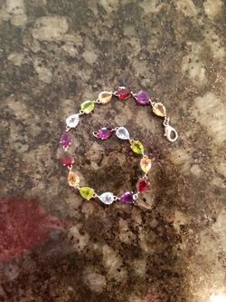 Genuine gemstone bracelet