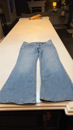 Light Wash Wide Leg Denim Jeans