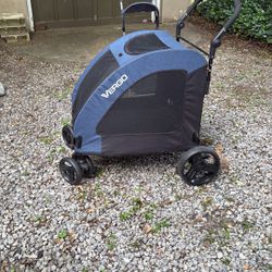 Blue Stroller Pet Wagon, Foldable By Vergo