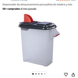 Used Buddeez 40 lb Pellet & Multi-Use Storage Dispenser - Great Condition