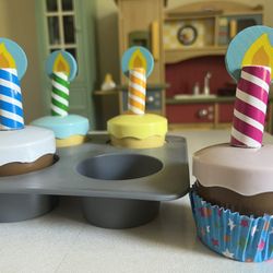 Kids Play Birthday Cupcakes Set 