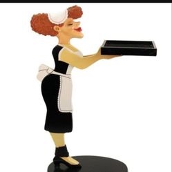 Vintage Bombay Company 1990s Millie the Maid 30" Serving Tray Stand 