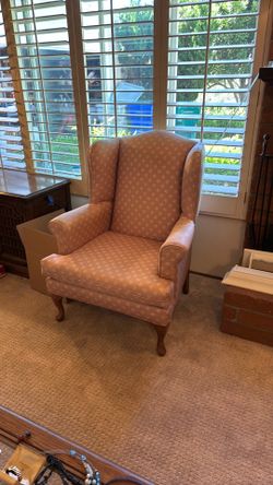 Comfy Wingback Arm Chair Needs TLC