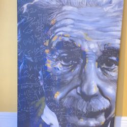 Albert Einstein Canvas Print - $40
