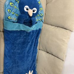HUGFUN Kids Animal Slumber Bag Peacock