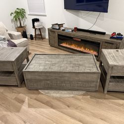 Solid Wood Lifting Coffee Table Table And End Tables 