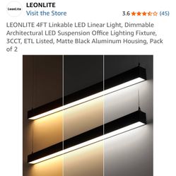LeonLite 4ft Linkable LED Linear Bay Light Fixture