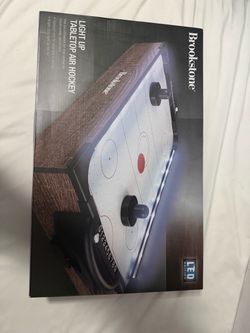 Brookstone Light Up Tabletop Air Hockey LED Edition
