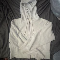 White Zip-Up Hoodie