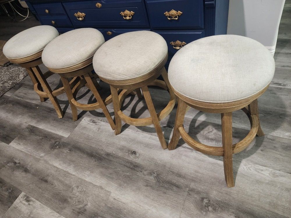 BOHO Backless Barstool, Swivel Counter Stool