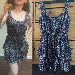 Floral Mini Dress, Size Small