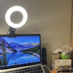 Clip-On Ring Light for Laptop / Monitor