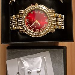 Mens Watch And Bracelet Set