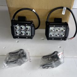 Pair Of Universal Fog LED Lights Spot Light Off-road