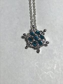 Silver topaz snowflake
