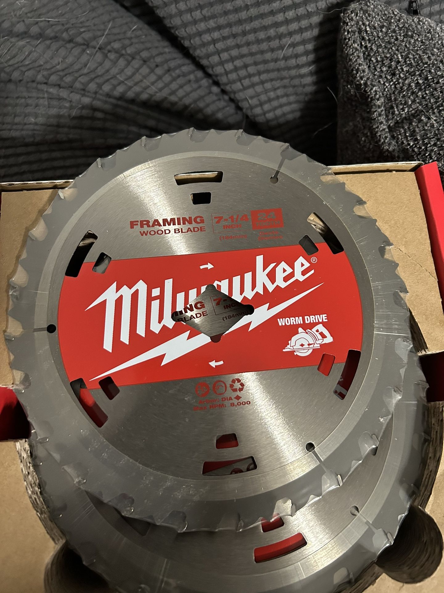 Milwaukee 7 1/4 Framing 24T Blades 
