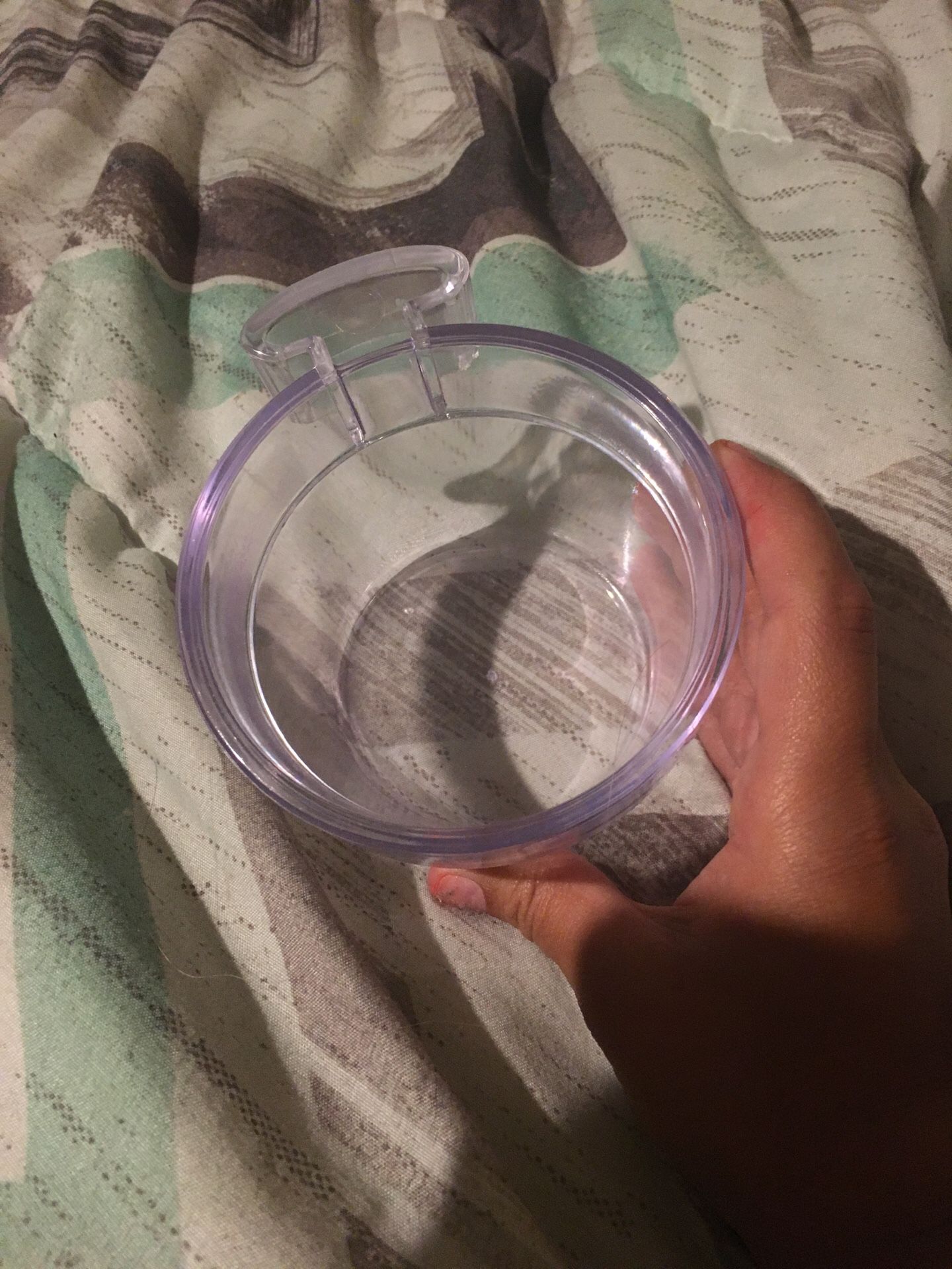 Clear guinea pig food bowl