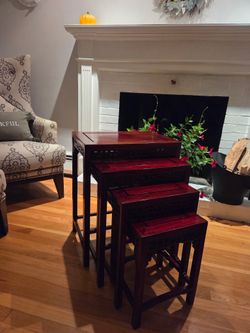 Set Of 4 Chinese Nesting Tables 