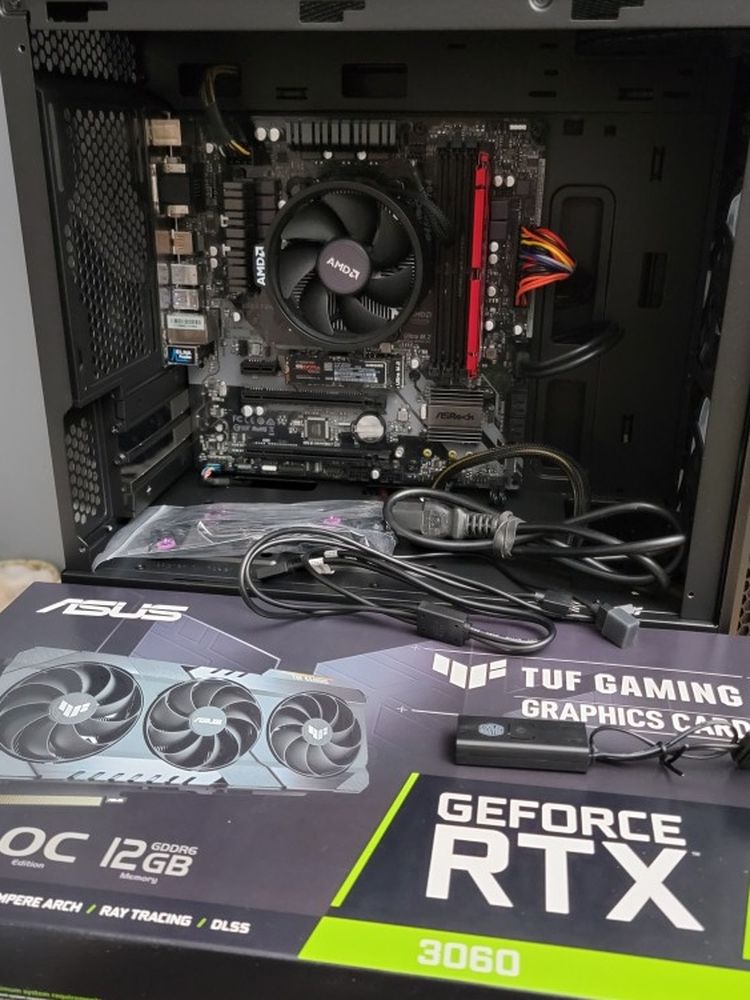 Warranty RGB Gaming Computer R5 3600 RTX 3060 16GB DDR4 Ram SSD