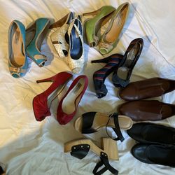 Steve Madden Shoe Collection Size 7 Size 7.5 Heels Flats Bootie Sandle
