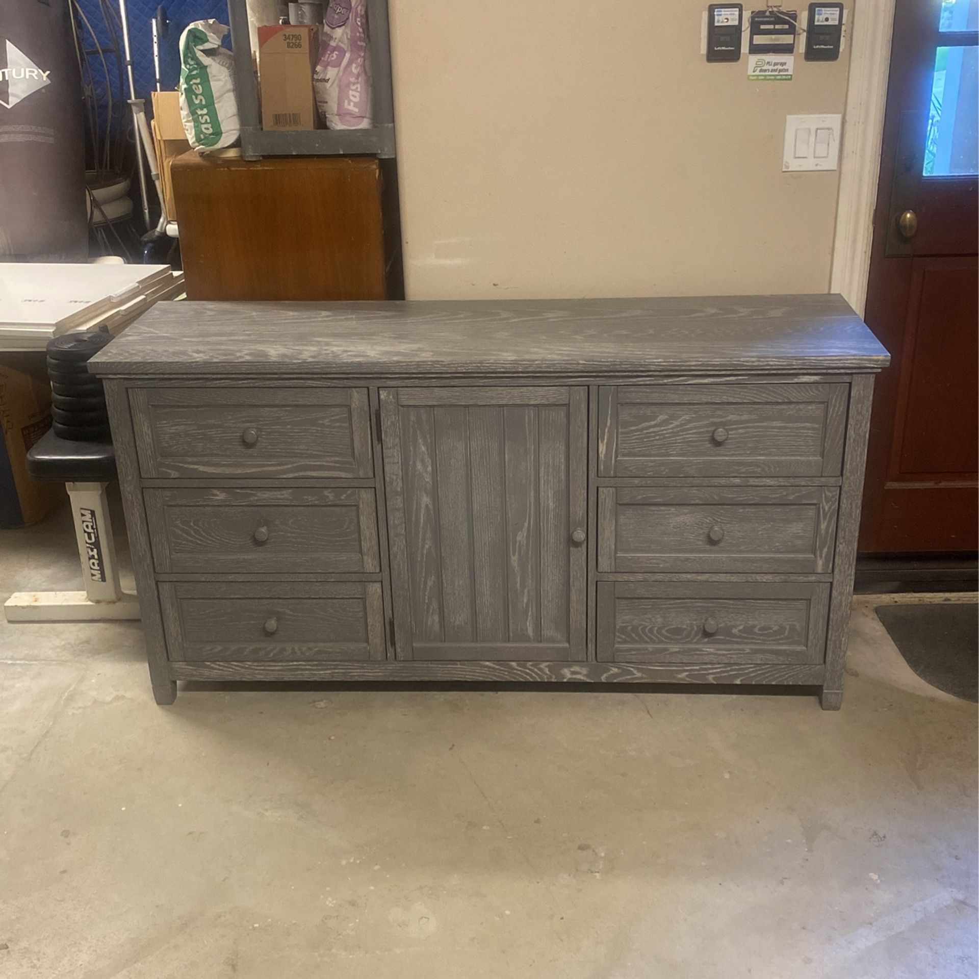 Farmhouse 6 Drawer w/ 2 Shelf Cabinet
