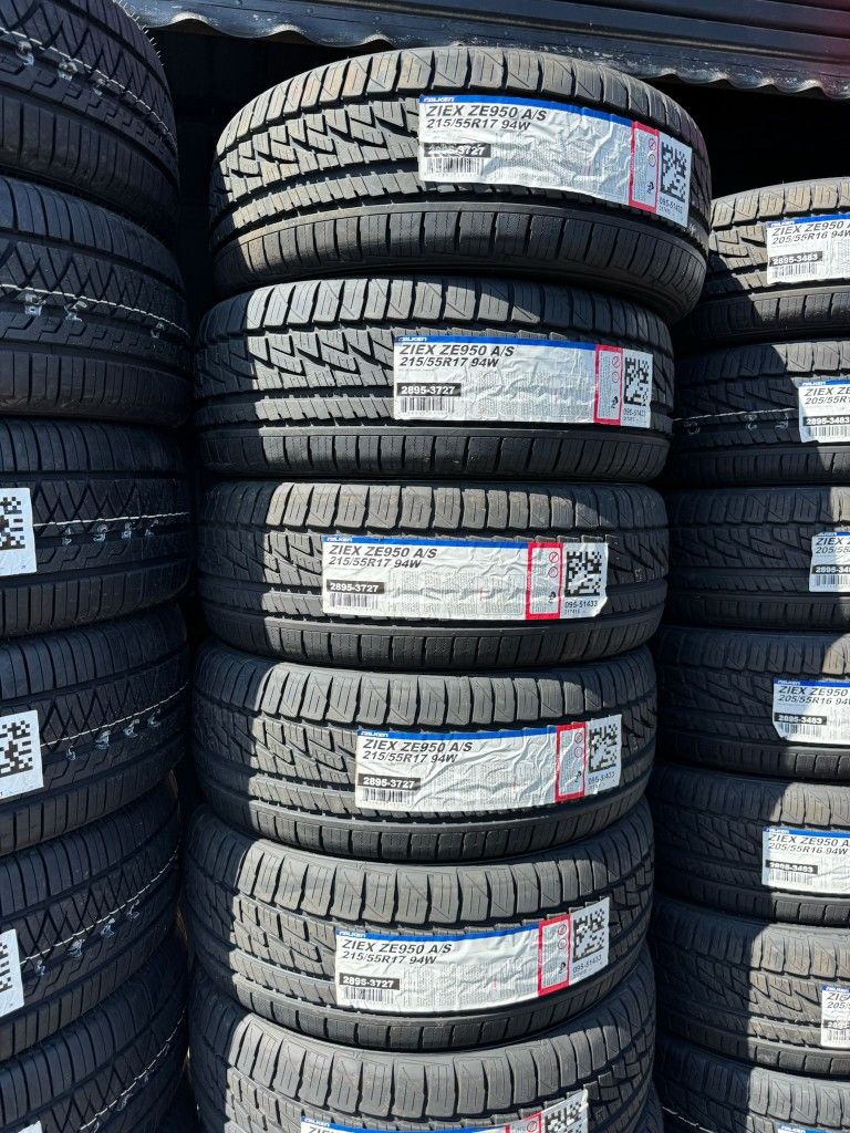 215/55/17 Falken ziex all season tires / set de llantas nuevas