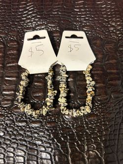 Dalmatian jasper chip gemstone bracelet $5 each