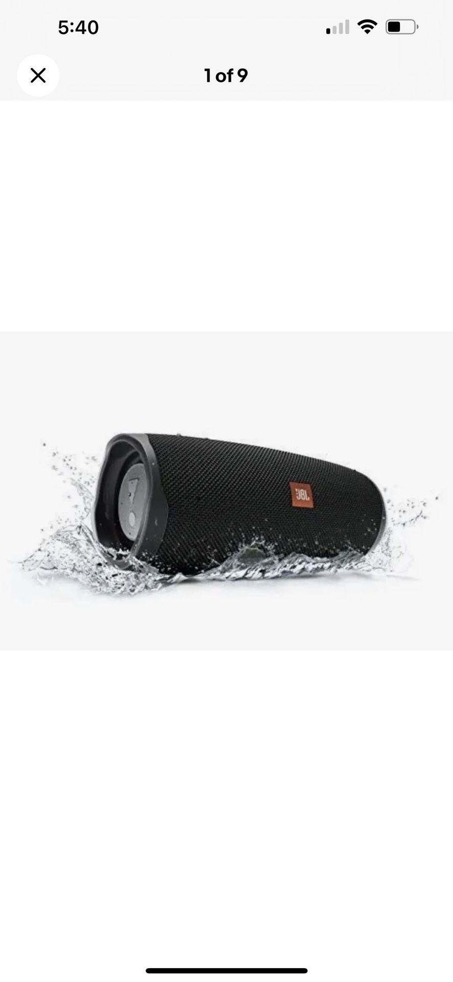 JBL - Charge 4 Portable Wireless Bluetooth Waterproof Speaker/Black Lightly Used.