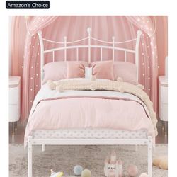 Twin Metal Frame Bed With Mattress $80