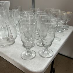 Set Of 8 Princess House Parfait Dessert Glasses
