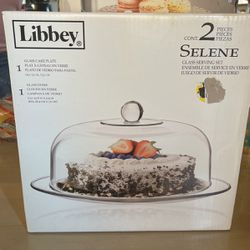 Libbey  Glass Cake Plate!!